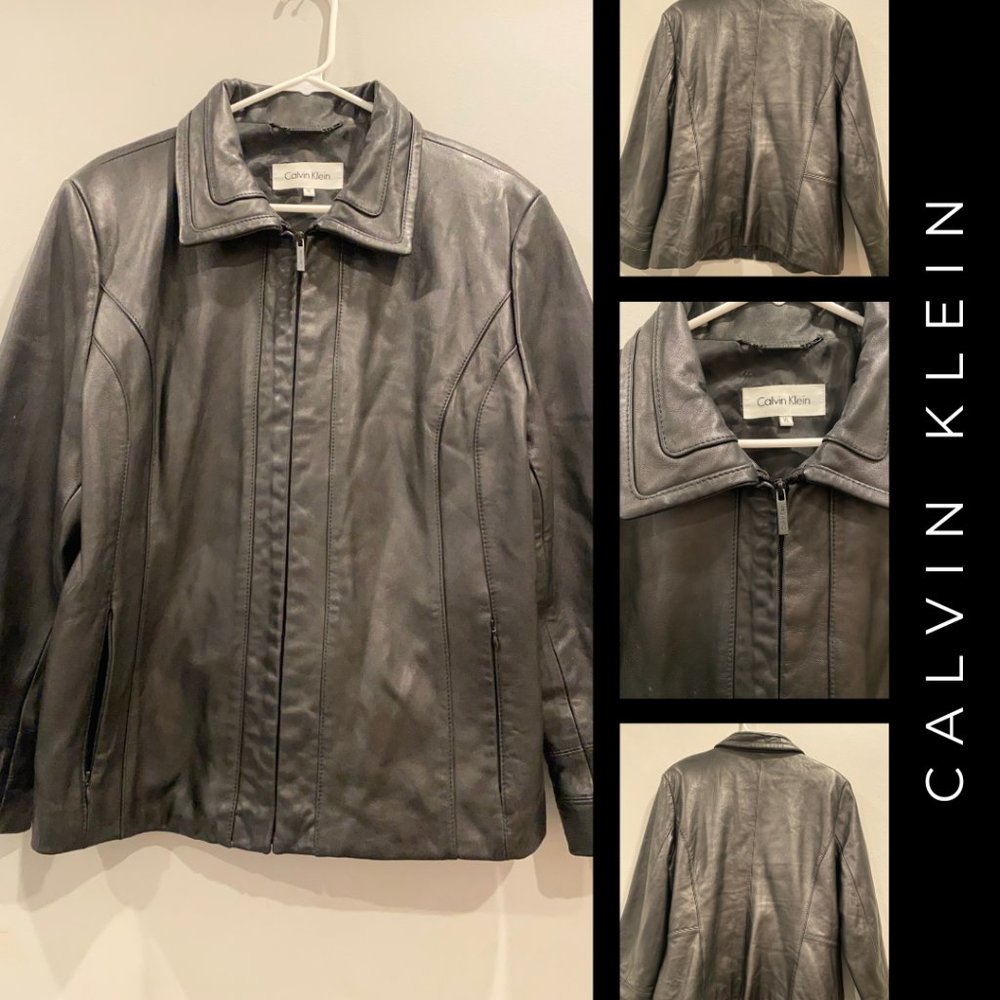 CK Leather Bomber Jacket